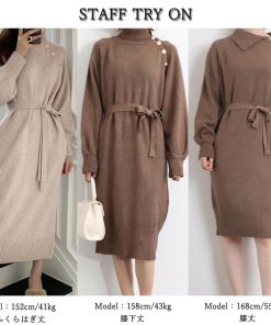 ドレス | ニットワンピース 長袖 レディース 秋冬