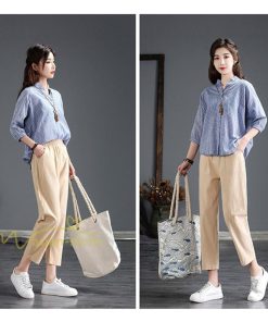 チノ・テーパード・ジョガー・スキニーパン | パンツ テーパードパンツ レディース 無地 9分丈 秋 リネン混 着痩せ シンプル 可愛い ウエストゴム カジュアル ワイドパンツ ゆったり OL ビジネス きれいめ