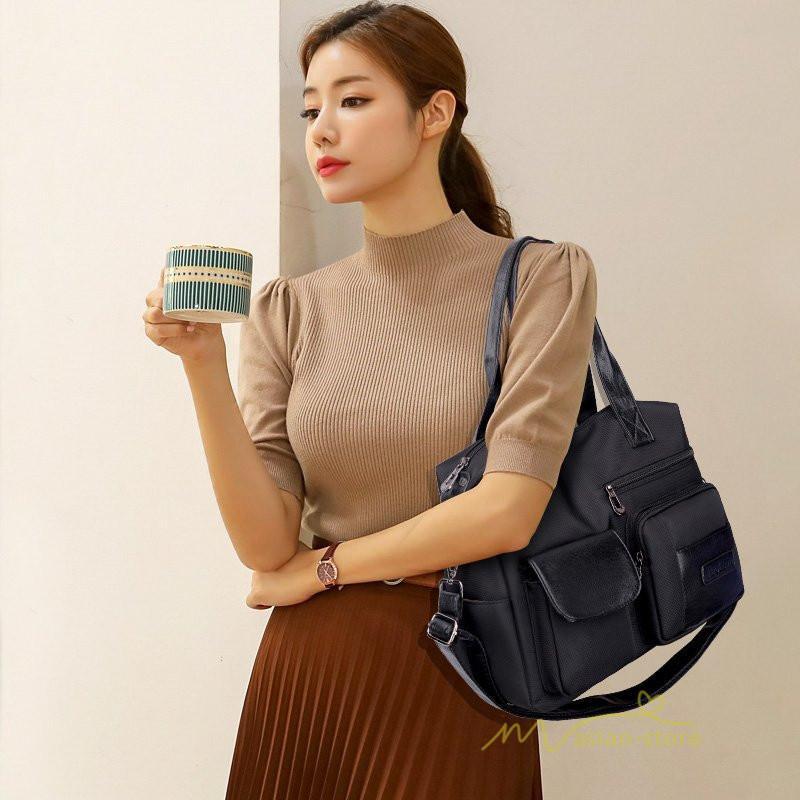 女性用バッグ | ショルダーバッグ レディース 斜めがけ 女の子 軽量 多収納 無地 肩掛けバッグ ママバッグ 2way 大人っぽい カジュアル 旅行 買い物 仕事 通勤 オフィス