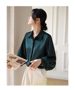 シャツ・ブラウス | ブラウス シャツ レディース 40代 上品 ブラウス きれいめ 通勤 OL ビジネス ゆったり 緑 グリーン 50代 エレガント 20代 お出かけ 30代 外出 着痩せ