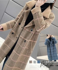 トレンチコート | グレンチェック チェスターコート 韓国