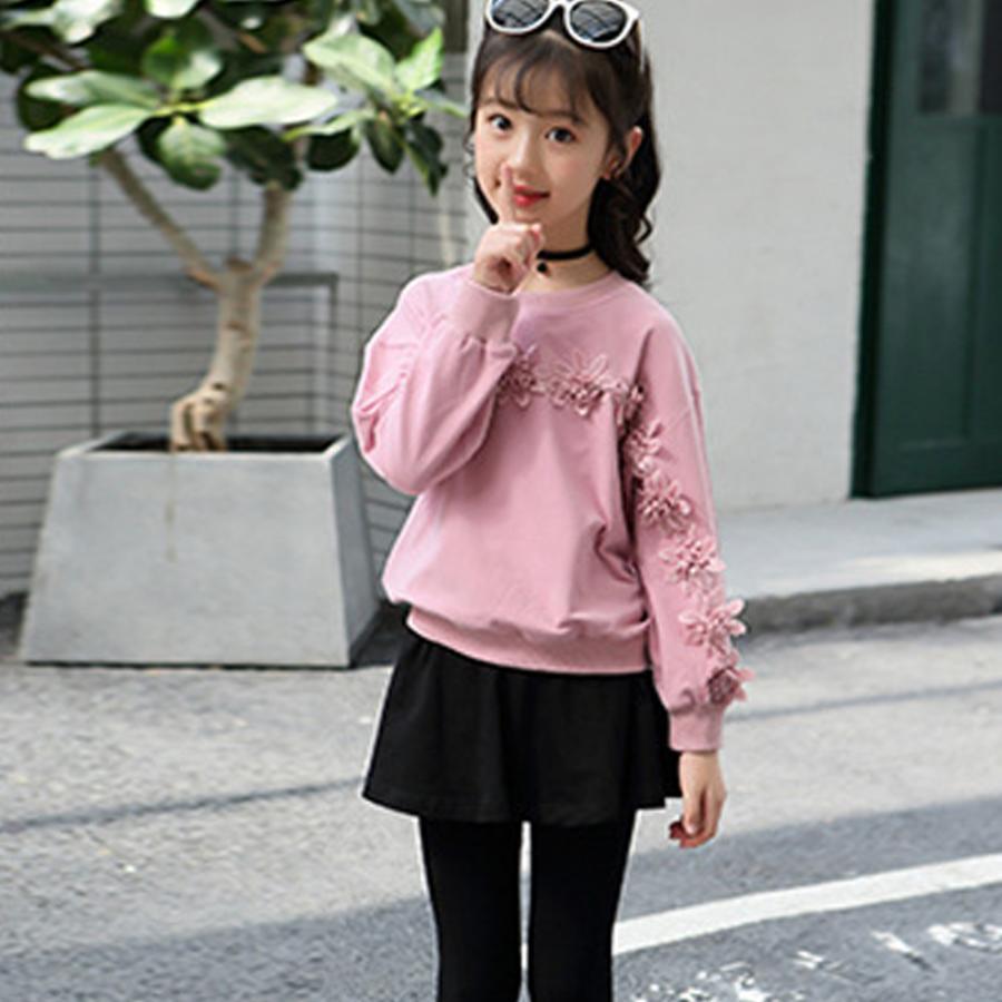 (子供)その他 | 花柄 スカート付き おしゃれ 長ズボン 女の子 カジュアル 秋冬 新品 レギンス キッズ 可愛い 長袖 セットアップ Tシャツ