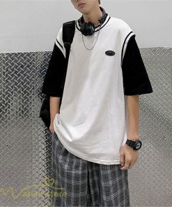 Tシャツ | Tシャツメンズ 重ね着風 半袖 Tシャツ おしゃれ ゆったり カジュアルシャツ クルーネック 新作 大きいサイズ 切り替え サマー上品 春夏 ファッション