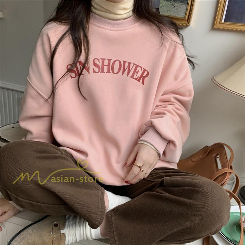 パーカー | トレーナー レディース 長袖トレーナー ゆったり トップス プルオーバー 40代 50代 英字 秋冬コーデ スウェット カジュアル 20代 30代 Tシャツ お出かけ