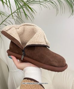 ブーツ | ムートンレディース ショートムートン 靴 防寒 冬物 フラットヒール 痛くない 防滑 ふわふわ もこもこ 履きやすい 歩きやすい 暖かい