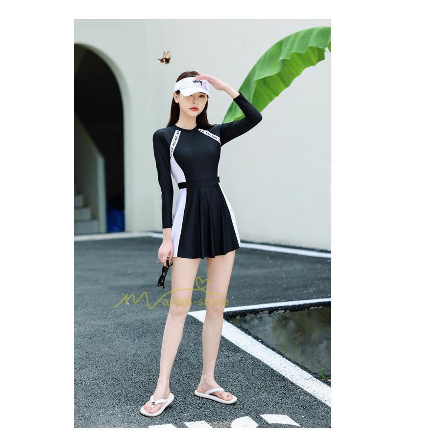 水着 | 母の日 プレゼント レディース フィットネス競泳 パッド付き ワンピース 女性 練習 トレーニング 長袖 20代30代40代 夏物 オールインワン スイムウェア