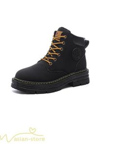 ショートブーツ | レディース ブーティー 太ヒール ブーツ ショートヒール カジュアル レースアップ 歩きやすい コスプレ靴 編み上げブーツ 厚底 ローヒール靴