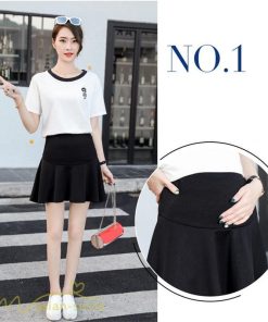 スカート | マタニティ レディース 着痩せ 無地 カジュアル ミニマタニティウェア 着痩せ 夏服 日常感 マタニティショート丈 フレア サマー