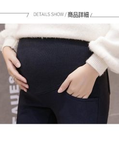 マタニティ | 短納期マタニティデニムパンツ ストレッチパンツ ロングパンツ ボアパンツ 裏起毛 保温 あたっか XXXLまで 妊婦服 調整できる ウエストゴム マタニティウェア