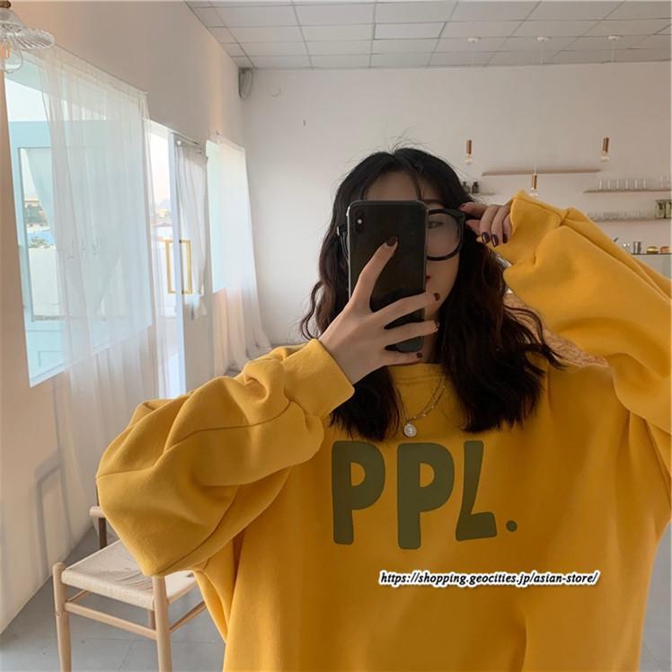 パーカー | トレーナー レディース プルオーバー クルーネック 長袖 トップス Tシャツ スウェット ゆったり 秋冬 トップス カジュアル 練習着 春 ルームウェア