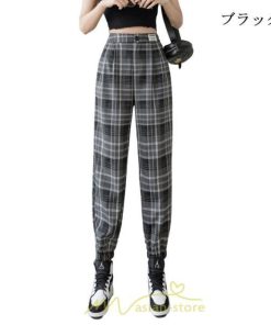 チノ・テーパード・ジョガー・スキニーパン | ジョガーパンツ レディース パンツ スウェット ジャージ ストレッチ ズボン スポーツ トレーニング チェック柄 高見え 細見え 秋 夏 冬 運動 春