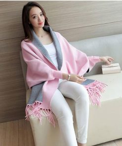ポンチョ | 短納期レディース ストール コート カーディガン 肩掛け ビッグシルエット アウター おしゃれ タッセル 着痩せ シンプル カジュアル 体型カバー