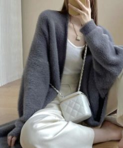 カーディガン | シャギーロングニット韓国風