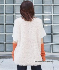 ベスト | ボリュームフェイクファーファー毛皮レディース 冬 フェイクファー 毛皮コート アウター ノースリーブ ふわふわ 前開き 秋冬 ジレ