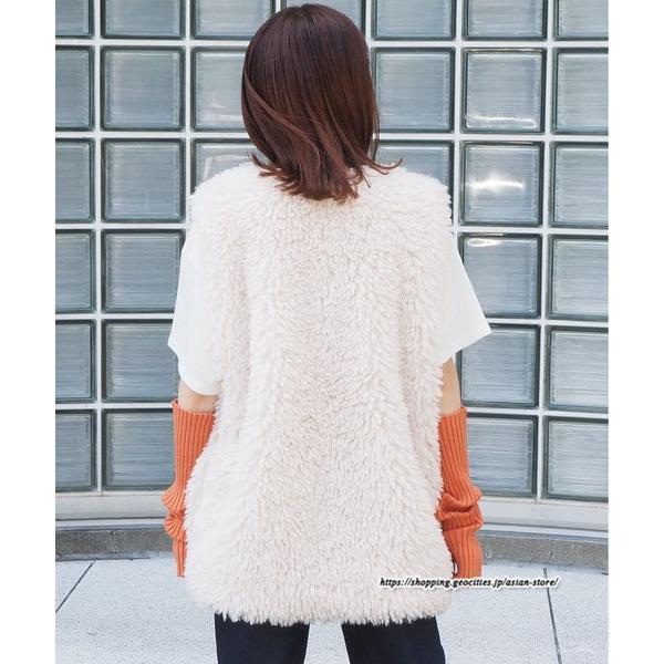ベスト | ボリュームフェイクファーファー毛皮レディース 冬 フェイクファー 毛皮コート アウター ノースリーブ ふわふわ 前開き 秋冬 ジレ