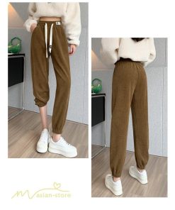 チノ・テーパード・ジョガー・スキニーパン | パンツ テーパードパンツ レディース 秋 冬 ロング丈 おしゃれ 着痩せ ウエストゴム 通勤 通学 スウェットパンツ ボトムス 韓国風 ロングパンツ 秋冬コーデ