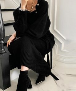 ドレス | ニットワンピース 長袖 レディース 秋冬