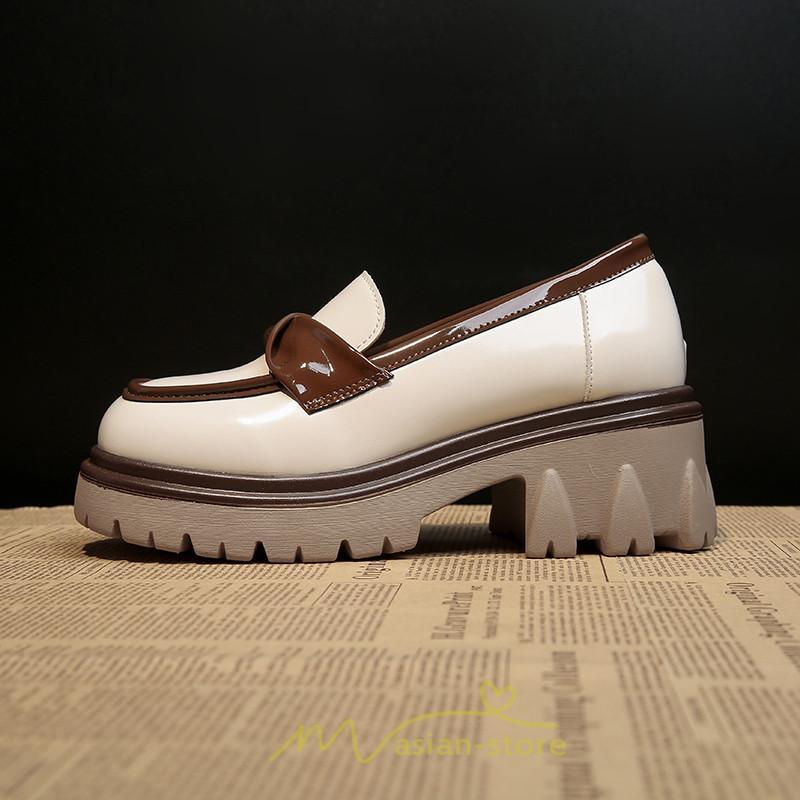 ローファー | 厚底 靴 オフィス 学生 通勤 通学 カジュアル パンプス 太ヒール 春 夏 秋 冬 学生靴 送料無料 コンフォート 学校 フォーマル 疲れにくい 痛くない