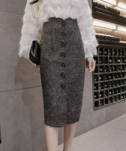 在庫ある | 短納期巻きスカート タイトスカート ハイウエスト 膝下丈スカート ビジネススカート フォーマルオフィス ラシャスカート エレガント OL 通勤 着痩せ フェミニン