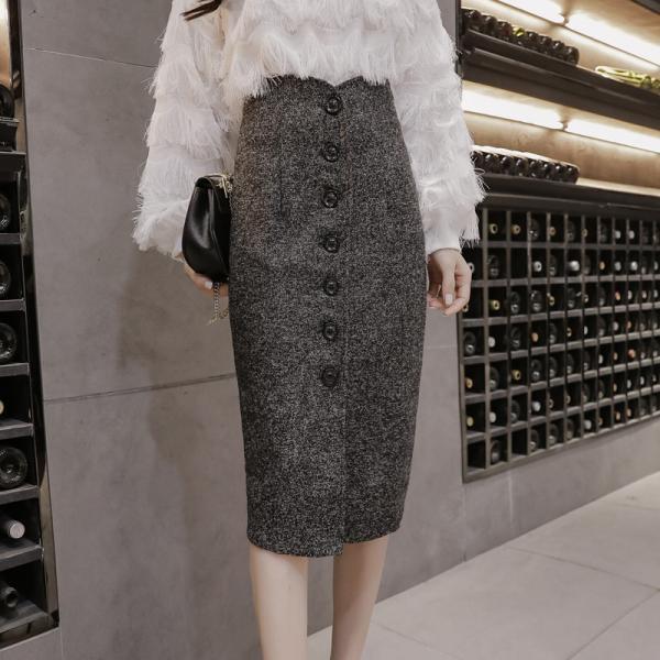 在庫ある | 短納期巻きスカート タイトスカート ハイウエスト 膝下丈スカート ビジネススカート フォーマルオフィス ラシャスカート エレガント OL 通勤 着痩せ フェミニン