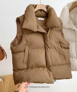 コート・ジャケット | アウター ダウンベスト ベスト ノーカラー レディース おすすめ シンプル 軽量 あったか 防寒 細身 コットン 2022新作 アウター 秋冬 着痩せ