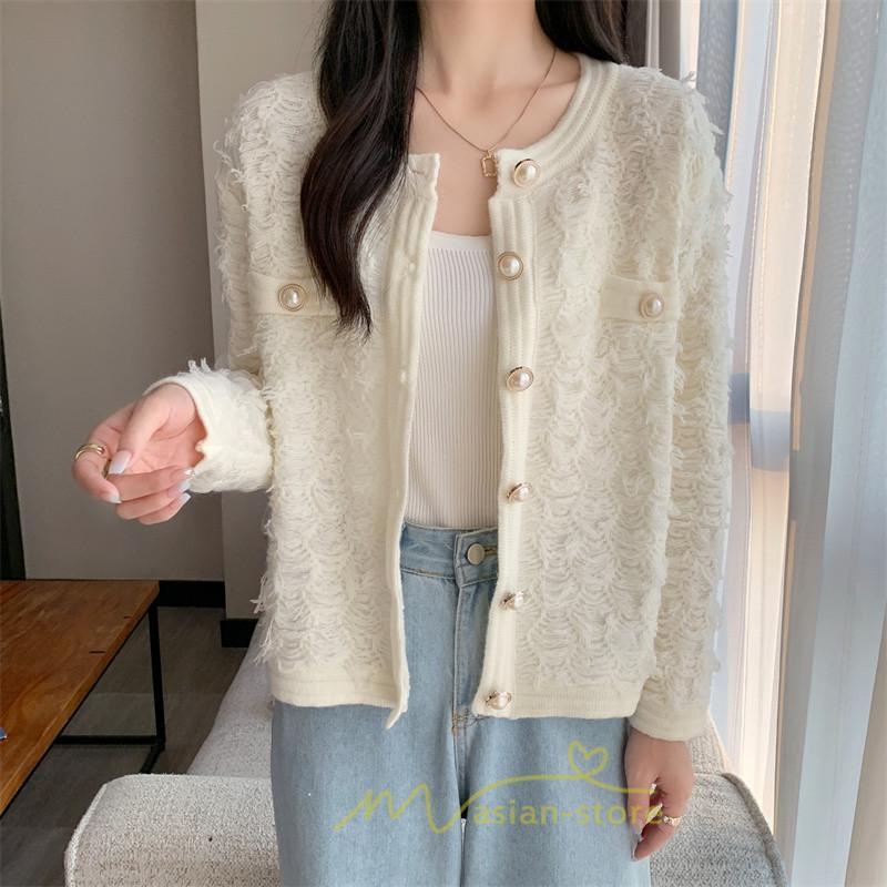 カーディガン | 2022秋冬ニットアウター レディース ニットニット セーター 長袖 羽織り フロントボタン 可愛い トップス 20代40代 通学通勤