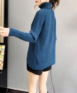 ニット・セーター | リブニットトップス タートルネック 韓国