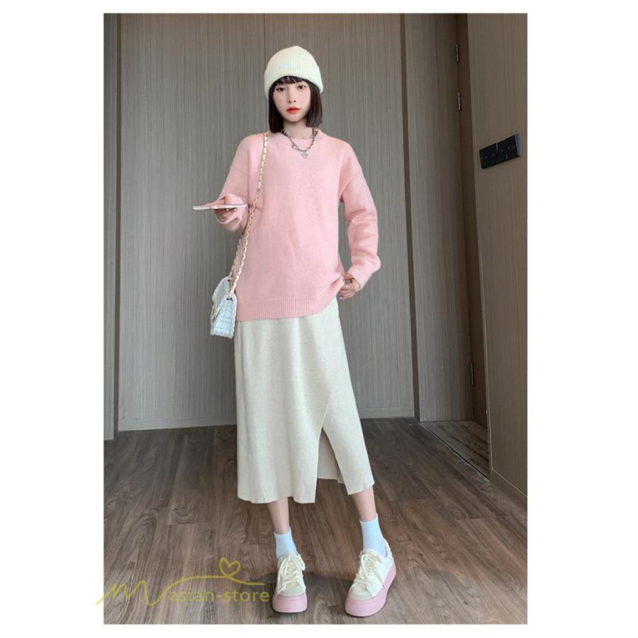 スカート | レディース マタニティウェア ロング丈 秋 冬 2022新作 妊婦服 裾口スリット 体型カバー ママ 産前 産後 ウエスト調整 マタニティきれいめ