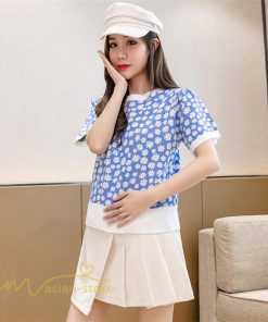 スカート | マタニティ ショート丈 レディース プリーツ 無地 マタニティ夏 サマーカジュアル 産前産後 着痩せ マタニティウェア 通気性 上品