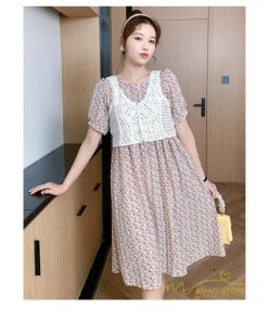 ワンピース | マタニティ 2点セット シフォン レディース マタニティウェア ママ服 妊婦服 産前 薄手 カジュアル 膝丈 産後 かわいい