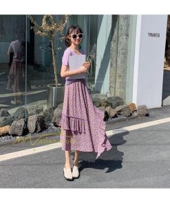 スカート | シフォンスカートマキシスカートフレアシフォンマキシ丈スカート夏 リゾートウエストゴムロングスカート結婚式 20代30代40代50代 カジュアル 不規則