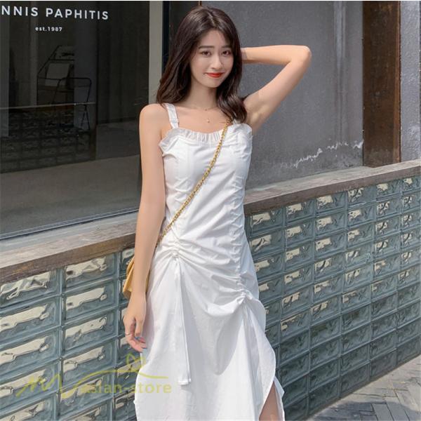 マキシ | サマーワンピース ワンピース レディース 着痩せ ノースリーブ ひざ下 カジュアル 韓国風 無地 気質 可愛い 通勤通学 ロングワンピース 20代30代40代 夏 大人