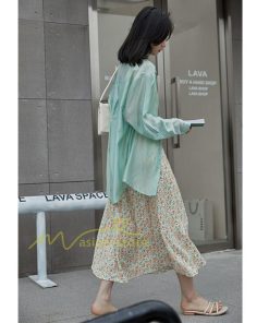 スカート | ロングレディース シフォンロング スカートシフォンロング マキシシフォン 花柄 春夏秋冬 Aライン カジュアル 体系カバー