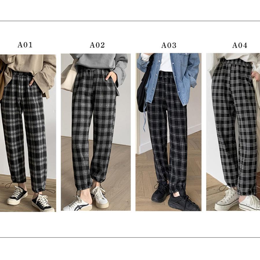 クロップドパンツ | チェック柄 あったか ストレートパンツ カーゴパンツ レディース おしゃれ ロングパンツ カジュアル 裏起毛パンツ 着やせ