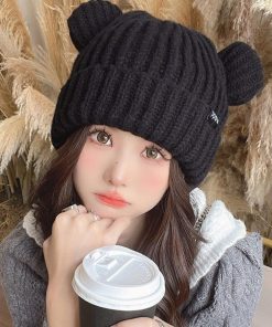 ニット帽 | くま耳レディース帽子 韓国風