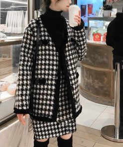 セットアップ | 千鳥柄 ニットレディース