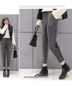 チノ・テーパード・ジョガー・スキニーパン | パンツ ボトムス 九分丈 ズボン 裏起毛 厚手 あったか ハイウエスト ウエストゴム 暖かい 着痩せ 通勤 ゆったり 美脚ライン オシャレ お出かけ 送料無料 OL