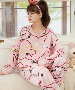 パジャマ ルームウェア | パジャマ ルームウェア レディース 春秋 長袖 パジャマ 綿ルームウェア 20色 上下セット 可愛い ナイトウェア Tシャツ 寝巻き 室内着 ホームウェア ロングパンツ