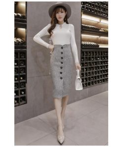 在庫ある | 短納期巻きスカート タイトスカート ハイウエスト 膝下丈スカート ビジネススカート フォーマルオフィス ラシャスカート エレガント OL 通勤 着痩せ フェミニン