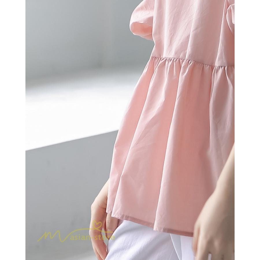 tシャツ・カットソー | Tシャツ レディース トップス サマー 半袖 無地 ゆったり ゆったり 可愛い フェイク 春物 夏服 カットソー 20代30代40代 ブラウス 薄手 体型カバー シンプル