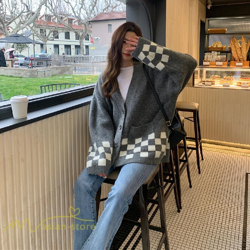 カーディガン | ニットレディース 2022秋冬 羽織り ニット アウター セーター フロントボタン 長袖 通学通勤 トップス 大人 20代50代 秋ニット