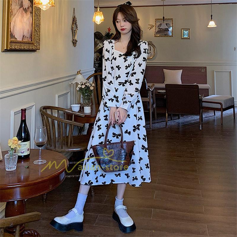 マキシ | 新作 ワンピース レディース ロング 膝丈 婦人服 無地 ロングワンピース おしゃれ 可愛い 長袖 春秋 20代30代40代 着痩せ 着回し カジュアル 夏物 お出かけ