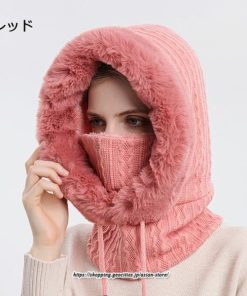 レディース | ニット帽子 冬用マスク かわいい 帽子付き ポア付き ネックウォーマー 秋冬 防風 防寒 スノーボード ウェア  防寒対策 冬 耳カバー 2022新作 あったか