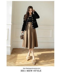 スカート | ロング秋 冬 レディース ボトムス ロング フレアAライン プリーツ 30代 40代 50代  ラシャ 送料無料 暖か 2022年秋冬 通勤 通学