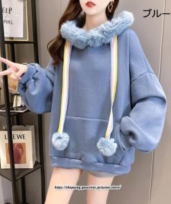 パーカー | レディース 裏ボア 裏起毛 防寒 フード付き スウェット トップス 秋 冬 あったか ゆったり 韓国風 カジュアル 体型カバー 暖かい 安い