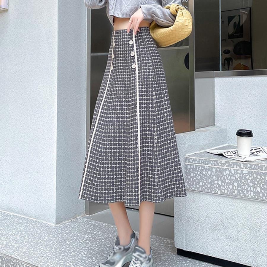 フレアスカート | フレアスカートニットスカートハイウエスト