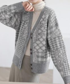 ニット・セーター | ニットジャケット レディース Vネック