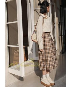 スカート | レディース プリーツマキシロング丈 ロングウエストゴム 大人 20代 30代 40代 OL カジュアル チェック柄 ママ 通勤通学 母