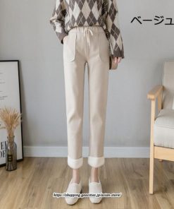 チノ・テーパード・ジョガー・スキニーパン | パンツ レディースパンツ レディース 9分丈 カジュアル 裏起毛 シンプル ゆったり リラックス トレンド かわいい おしゃれ お出かけ デイリー  楽ちん デート