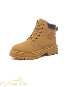 ショートブーツ | レディース ブーティー 太ヒール ブーツ ショートヒール カジュアル レースアップ 歩きやすい コスプレ靴 編み上げブーツ 厚底 ローヒール靴